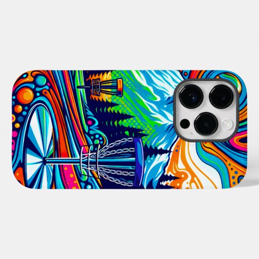 Coques Case-Mate iPhone Parcours de golf Psychedelic Disk (Verso (horizontal))