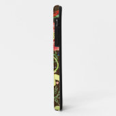 Coques Case-Mate iPhone Parenthèse rose de feuille florale moderne de (Dos/Gauche)