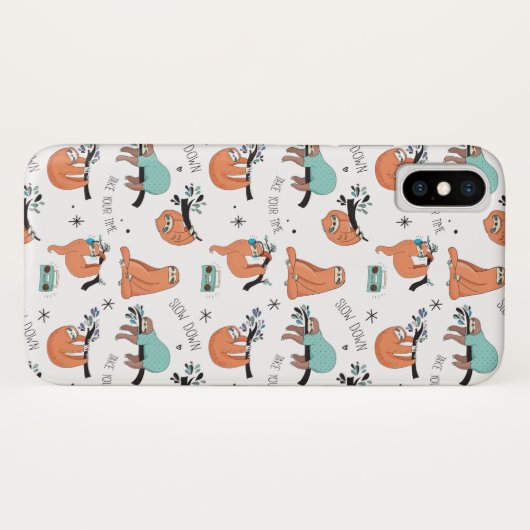 Coques Case-Mate iPhone Paresse mignonne (Dos (Horizontal))