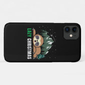 Coques Case-Mate iPhone Paresseux de Noël drôle (Dos (Horizontal))