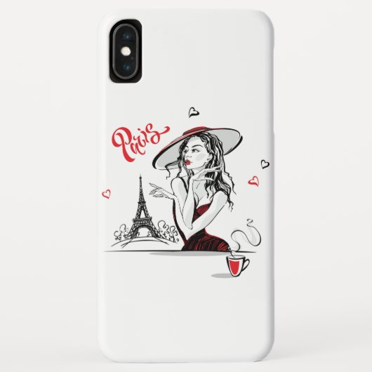 Coques Case-Mate iPhone Paris & Café, rouge (Dos)