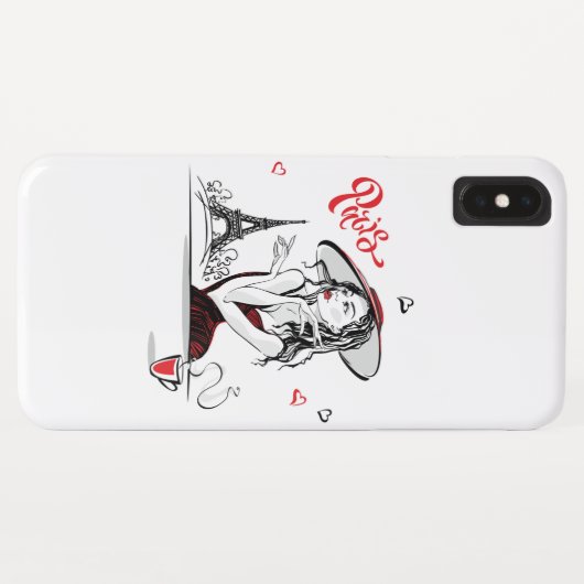 Coques Case-Mate iPhone Paris & Café, rouge (Dos (Horizontal))