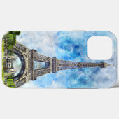 Coques Case-Mate iPhone Paris France Tour Eiffel Aquarelle (Verso (horizontal))