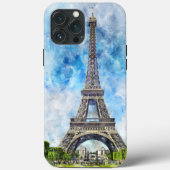 Coques Case-Mate iPhone Paris France Tour Eiffel Aquarelle (Verso)