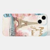 Coques Case-Mate iPhone Paris, Je T'aime - Tour Eiffel avec Macarons (Verso (horizontal))