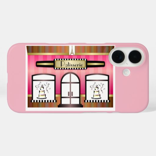 Coques Case-Mate iPhone Paris Pink French Patisserie (Verso (horizontal))