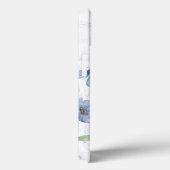 Coques Case-Mate iPhone Paris Scène et Fleurs Bleues Personnalisées (Verso / Droite)