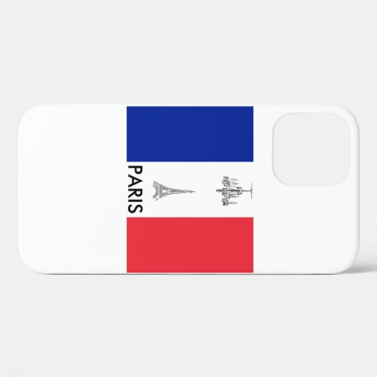 Coques Case-Mate iPhone Paris Theme Eiffel Tower French Flag (Verso (horizontal))