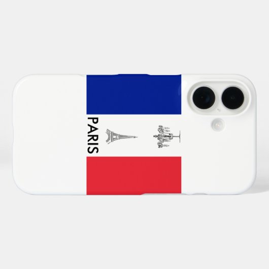 Coques Case-Mate iPhone Paris Theme French Flag (Verso (horizontal))