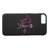 Coques Case-Mate iPhone Paris, Tour Eiffel avec arc rose (Dos (Horizontal))