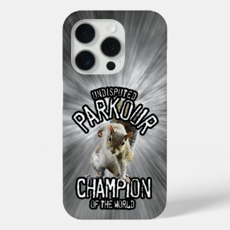 Coque iPhone 15 Pro Parkour Squirrel - drôle freerunning