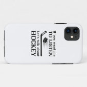 Coques Case-Mate iPhone Parler De Hockey (Dos (Horizontal))