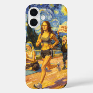 Coques iPhone 16 Parodie de mélange d'art et de fitness Running Fin