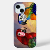 COQUES Case-Mate iPhone PARROS HYPER /ARA ROUGE ET BLEU (Verso)