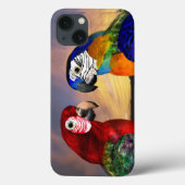 COQUES Case-Mate iPhone PARROS HYPER /ARA ROUGE ET BLEU (Verso)