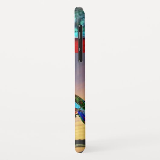 COQUES Case-Mate iPhone PARROTS HYPER / MONOGRAMME ARA ROUGE (Dos/Gauche)