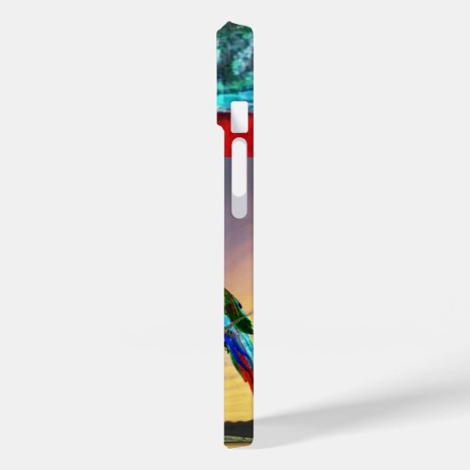 COQUES Case-Mate iPhone PARROTS HYPER / MONOGRAMME ARA ROUGE (Verso / Gauche)