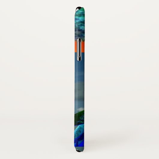 COQUES Case-Mate iPhone PARROTS HYPER /MONOGRAMME D'ARA BLEU (Dos/Droite)