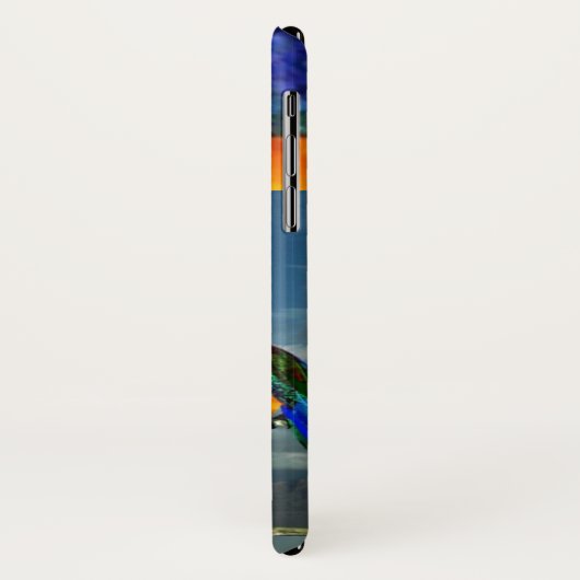 COQUES Case-Mate iPhone PARROTS HYPER /MONOGRAMME D'ARA BLEU (Dos/Gauche)