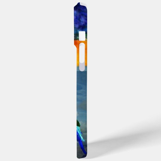 COQUES Case-Mate iPhone PARROTS HYPER /MONOGRAMME D'ARA BLEU (Verso / Gauche)