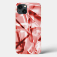 Part of square pieces of acrylic, salmon to red