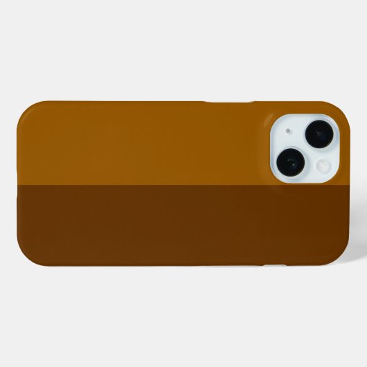 Coques Case-Mate iPhone Partie Brown foncé clair demi-côtés (Verso (horizontal))