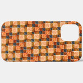 Coques Case-Mate iPhone Parties d'échecs orange arrondies formant de nouve (Verso (horizontal))