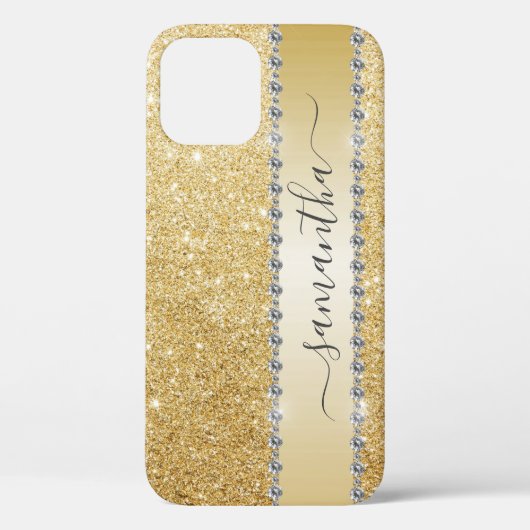 Coques Case-Mate iPhone Parties scintillant à billes de diamant Nom Rose G (Verso)