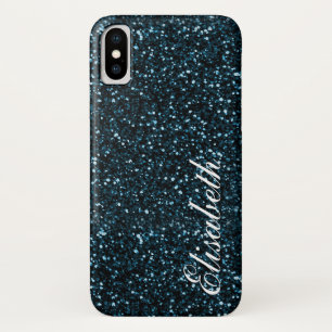 Etui iPhone Case-Mate Parties scintillant à imprimé bleu foncé chaud ten