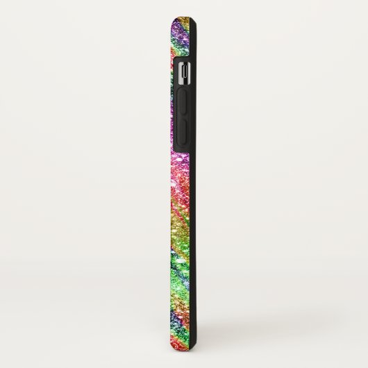 Coques Case-Mate iPhone Parties scintillant Abstraite Neon Rainbow Sparkly (Dos/Gauche)