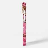 Coques Case-Mate iPhone Parties scintillant animale Monogramme Rose Gold A (Verso / Gauche)