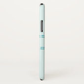 Coques Case-Mate iPhone Parties scintillant AquaTurquoise rayures personna (Dos/Droite)