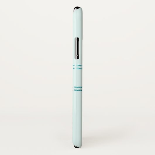 Coques Case-Mate iPhone Parties scintillant AquaTurquoise rayures personna (Dos/Droite)