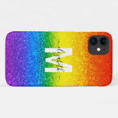 Coques Case-Mate iPhone Parties scintillant arc-en-ciel chic rayures Nom d (Dos (Horizontal))