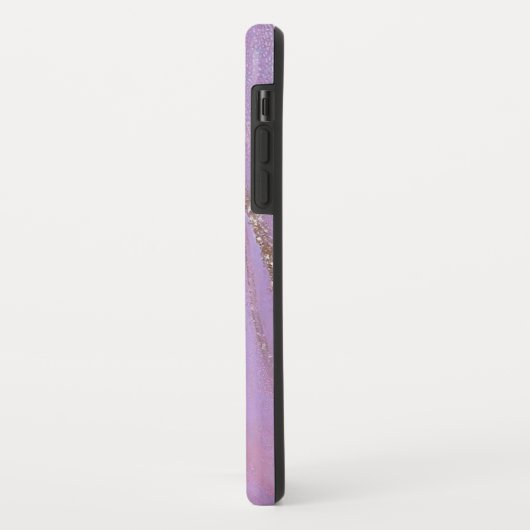 Coques Case-Mate iPhone Parties scintillant arc-en-ciel goutte rose monogr (Dos/Gauche)