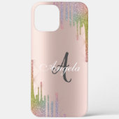 Coques Case-Mate iPhone Parties scintillant arc-en-ciel moderne gouttes Ro (Verso)