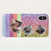 Coques Case-Mate iPhone Parties scintillant arc-en-ciel moderne photo Coll (Dos (Horizontal))