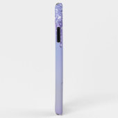 Coques Case-Mate iPhone Parties scintillant arc-en-ciel Monogramme violet (Dos/Droite)