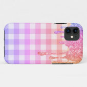 Coques Case-Mate iPhone Parties scintillant arc-en-ciel ombré Plaid En vic (Dos (Horizontal))