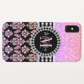 Coques Case-Mate iPhone Parties scintillant arc-en-ciel rose frénétique No (Dos (Horizontal))