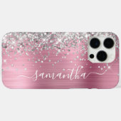 Coques Case-Mate iPhone Parties scintillant Argent Clair rose métallique S (Verso (horizontal))