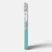 Coques Case-Mate iPhone Parties scintillant argent gouttes métal ananas ve (Verso / Gauche)