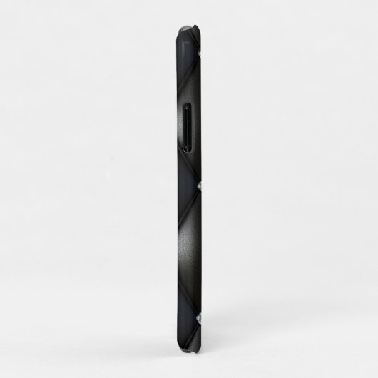 Coques Case-Mate iPhone Parties scintillant argent noir monogramme iPhone  (Dos/Droite)