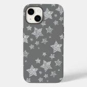 Coques Case-Mate iPhone Parties scintillant argent scintille Étoiles motif (Verso)