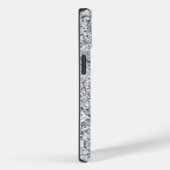 Coques Case-Mate iPhone Parties scintillant argent tendance Monogramme Nom (Verso / Droite)