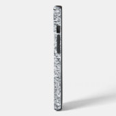 Coques Case-Mate iPhone Parties scintillant argent tendance Monogramme Nom (Verso / Gauche)