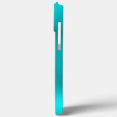 Coques Case-Mate iPhone Parties scintillant argent Turquoise Blue Girl Sig (Verso / Gauche)