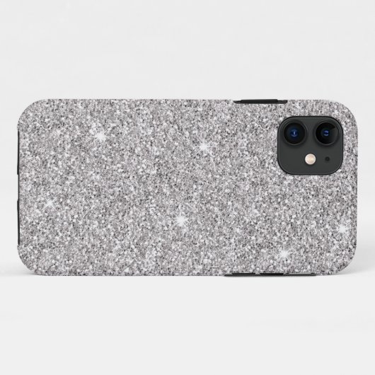 Coques Case-Mate iPhone Parties scintillant argentée (Dos (Horizontal))