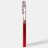 Coques Case-Mate iPhone Parties scintillant argentée brillante Nom rouge (Verso / Gauche)