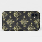 Coques Case-Mate iPhone Parties scintillant asiatique noir et or fleurir i (Dos (Horizontal))